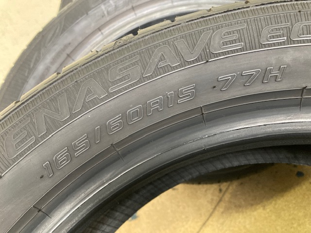 完売)(中古タイヤ)極上品 2022年製 ☆165/60R15 77H DUNLOP ENASAVE